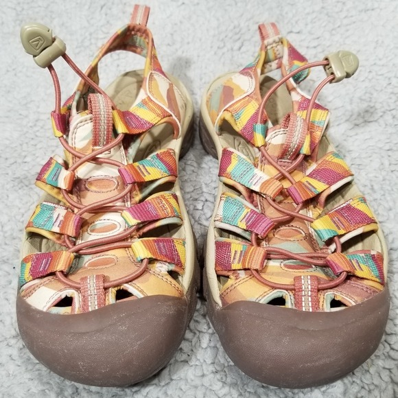 Keen Whisper Pastel Multicolor Pink Sport Sandals Shoes Waterproof Womens Sz 8.5 - Picture 1 of 12